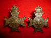 MM131 - 37th Haldimand Rifles, 1909 Browning Brass Collar Badge Pair